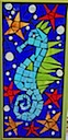Sea Horse Mosaic Stained Glass Window