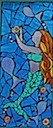 Mermaid Mosaic Stained Glass Window