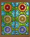 Six Circles Mosaic Stained Glass Window