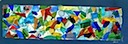 Vodka Bottle Mosaic with "Tumbled Island" Glass Window