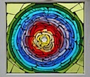 Rosette Mosaic Stained Glass Window