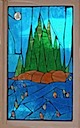 New England Island Mosaic Stained Glass Window