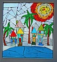 Clearly the Keys Mosaic Stained Glass Window