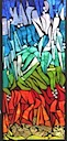 Rainbow Mosaic Stained Glass Window
