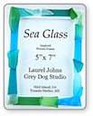 Tumbled Island Glass 5x7 Sea-Foam Picture Frame